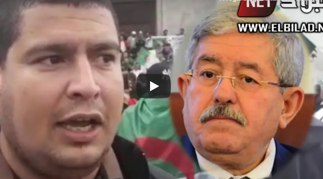 Un manifestant adresse un message à Ouyahia [vidéo]