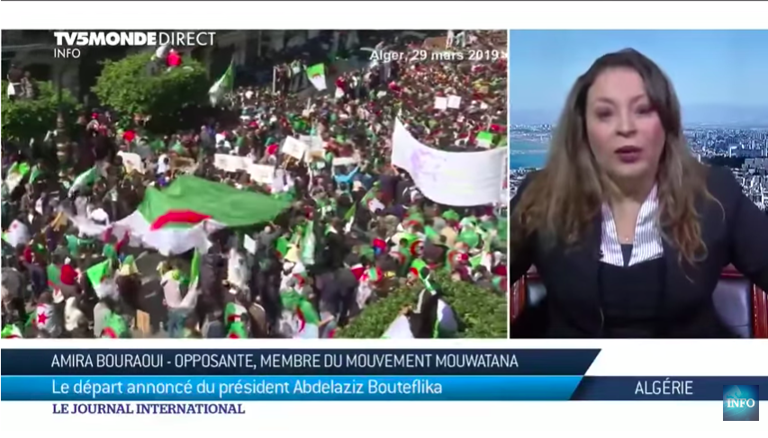 Amira Bouraoui: « En Algérie, la rue demande le départ d’un système «