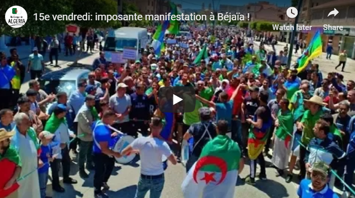 15e vendredi: imposante manifestation à Béjaïa !