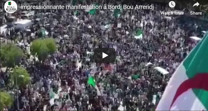 15 vendredi: impressionnante manifestation à Bordj Bou Arreridj [vidéo]