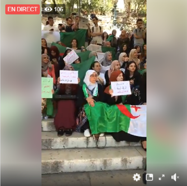 En direct :Les étudiants de la faculté centrale à Alger tiennent un sit-in.