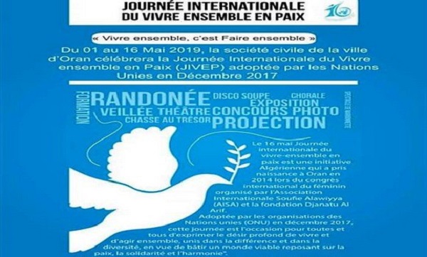 Journée du « Vivre Ensemble en Paix »: animation culturelle variée à Oran