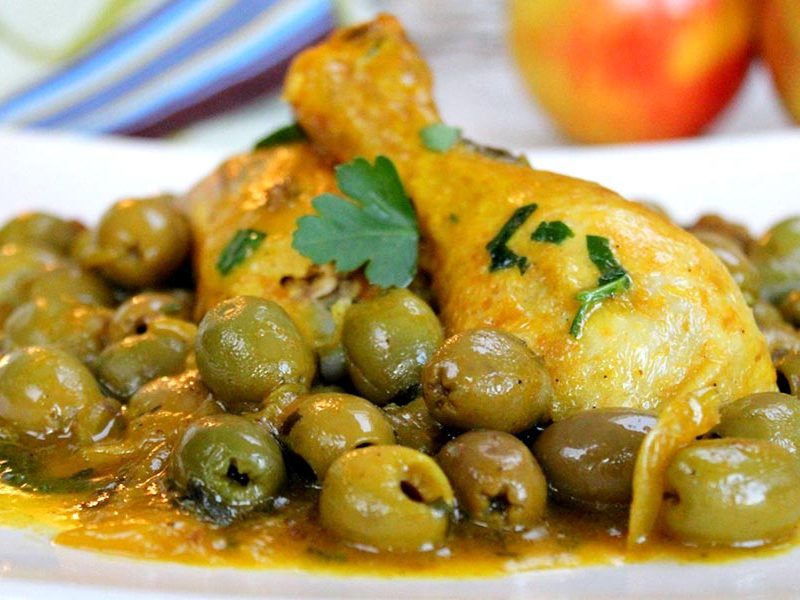Poulet aux olives façon marocaine