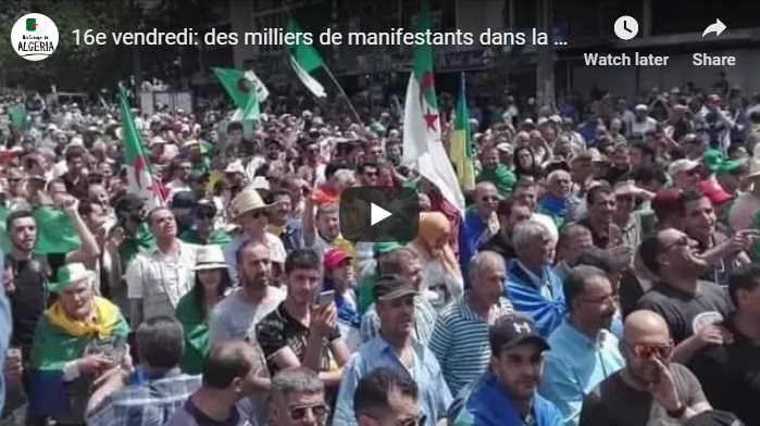 16e vendredi: des milliers de manifestants dans la rue à Tizi Ouzou