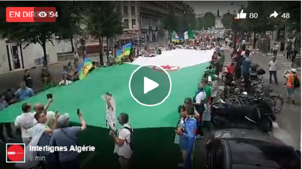 En direct : Marche grandiose des algériens de France à Paris.