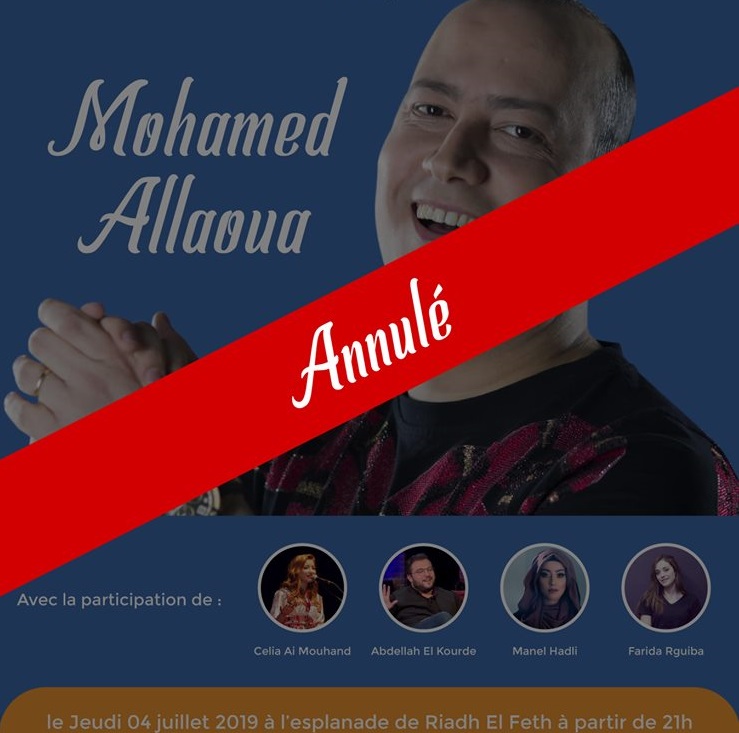 Le Concert du chanteur Mohamed Allaoua, annulé !