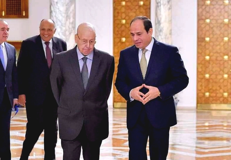Le président égyptien Al-Sissi reçoit Bensalah [photos]