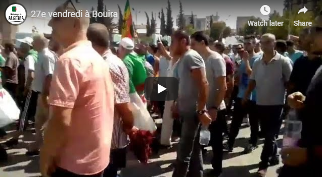27e vendredi : Grande manifestation à Bouira