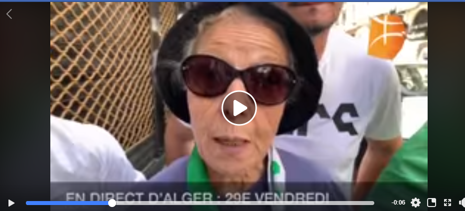 Drifa Ben M’hidi au peuple Algérien: « Continuez à marcher jusqu’à obtenir vos droits »