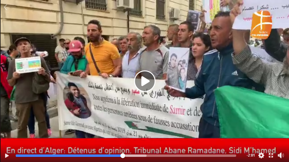 Sit-in devant le tribunal de Sidi M’hamed en soutien aux détenus d’opinion