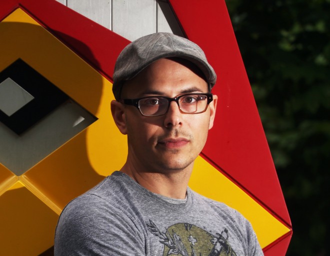 Daniel Wilson, auteur du best-seller Robopocalypse, au stand des Etats-Unis