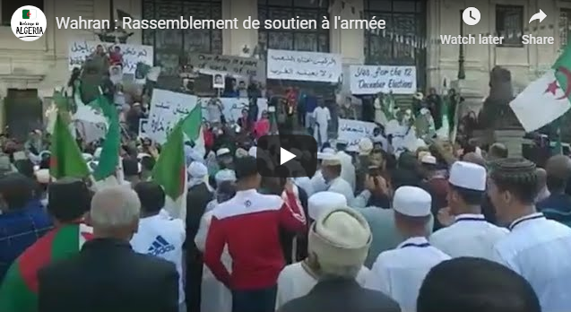 Rassemblement de soutien à l’Armée à Oran