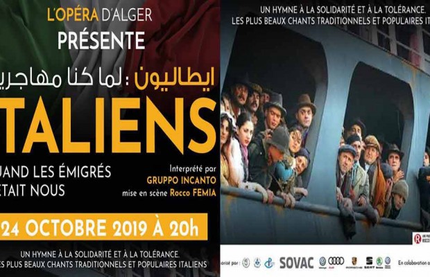 Spectacle : «Italiens : quand les émigrés c’était nous» à Alger
