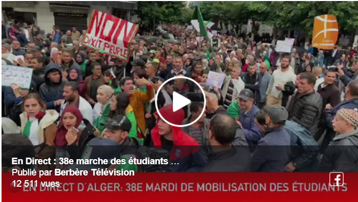 38e mardi des étudiants: forte mobilisation à Alger à un mois de l’élection présidentielle.