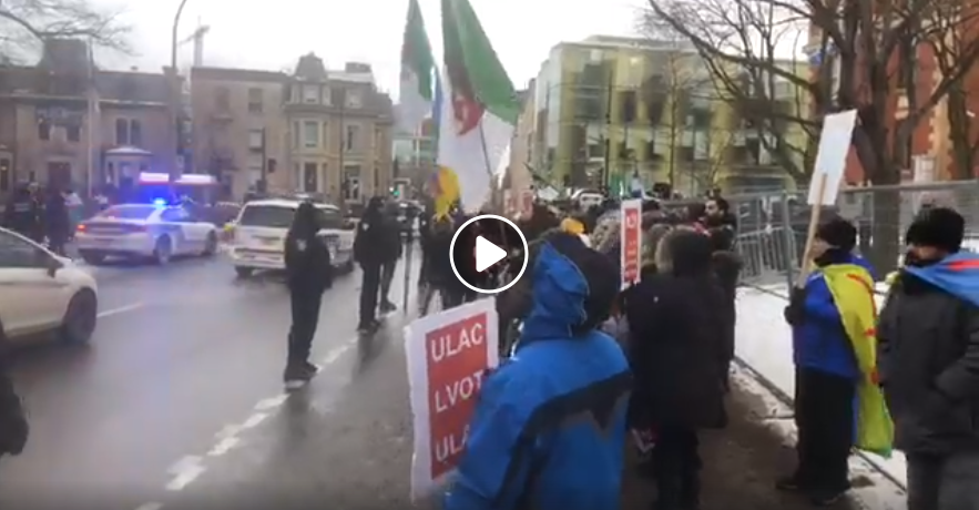 Canada | Rassemblement anti-élection devant le consulat d’Algérie à Montréal