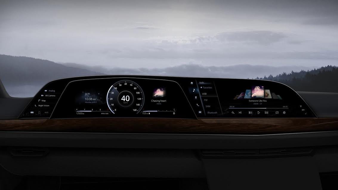 Le premier cockpit P-Oled de véhicule au monde de LG fait ses débuts dans la nouvelle escalade Cadillac 202