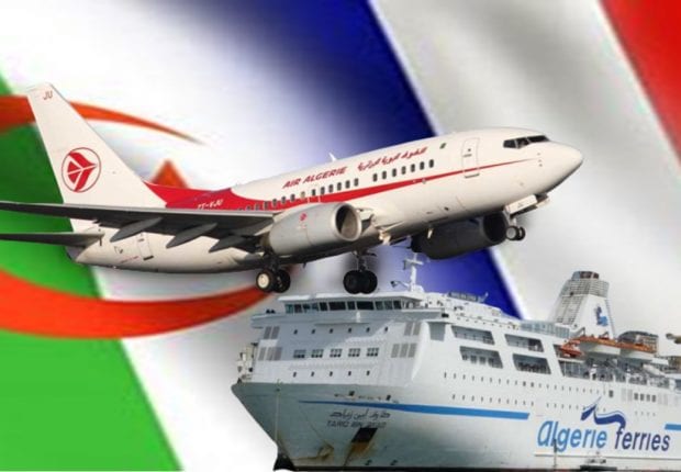 L’Algérie suspends les liaisons aériennes et maritimes avec la France