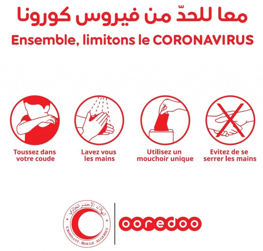 Ooredoo participe à l’opération de sensibilisation lancée par le Croissant Rouge Algérien