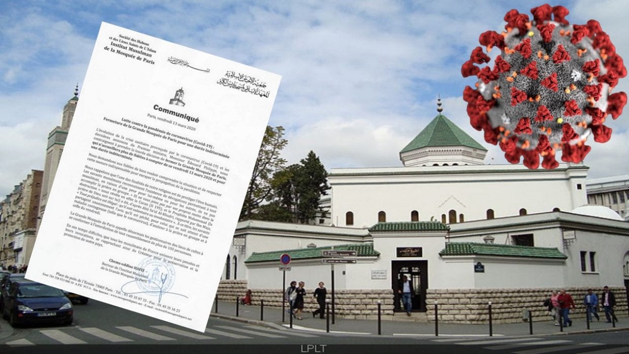 Coronavirus : fermeture de la Grande Mosquée de Paris jusqu’à nouvel ordre
