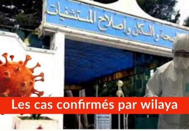 Bilan Coronavirus du 16 avril : Les cas confirmés par wilaya