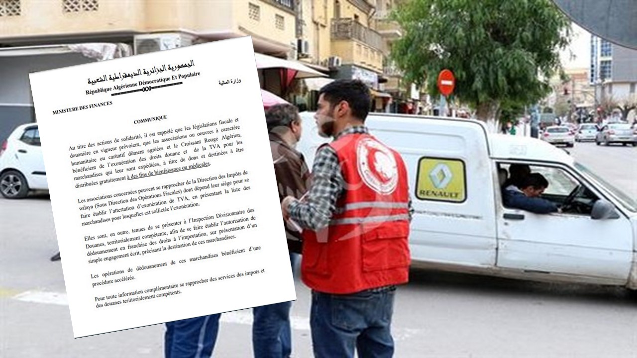 Coronavirus Algérie : les associations exonérées des droits de douane et TVA