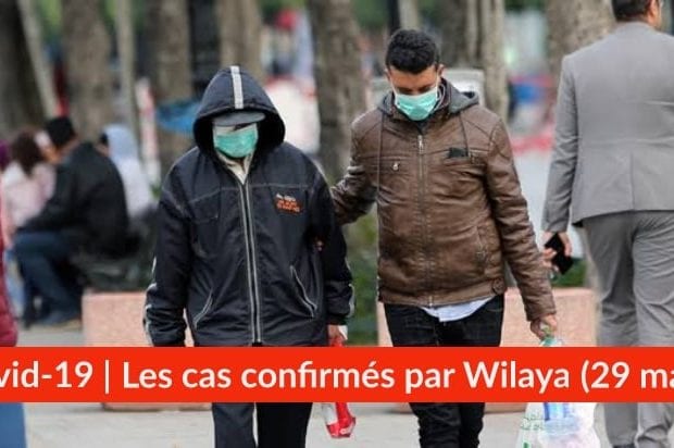 Bilan Coronavirus du 29 mai : Les cas confirmés par wilaya