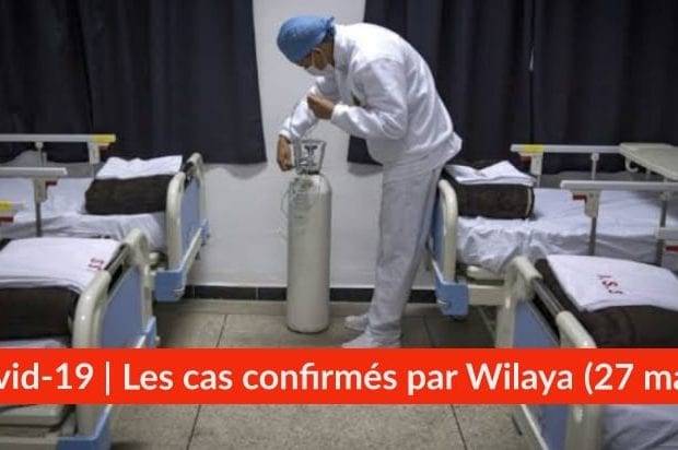 Bilan Coronavirus du 27 mai : Les cas confirmés par wilaya