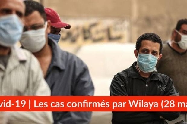 Bilan Coronavirus du 28 mai : Les cas confirmés par wilaya