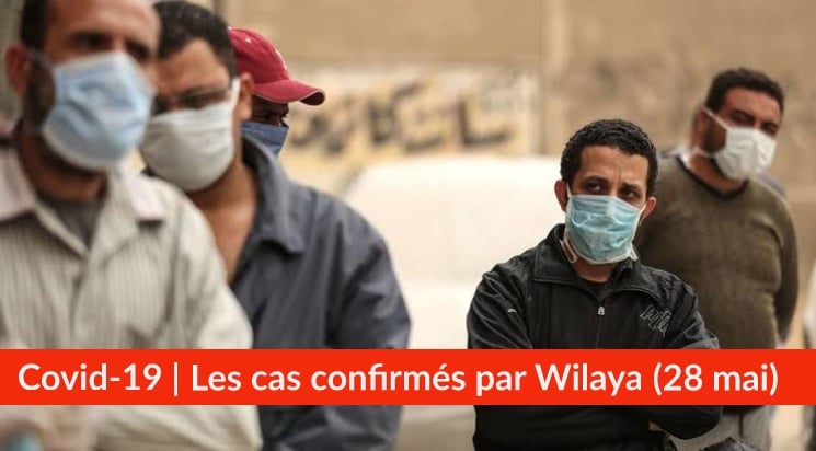 Bilan Coronavirus du 28 mai : Les cas confirmés par wilaya