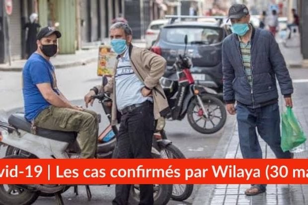 Bilan Coronavirus du 30 mai : Les cas confirmés par wilaya