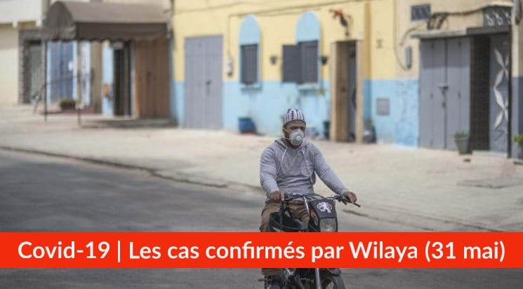 Bilan Coronavirus du 31 mai : Les cas confirmés par wilaya