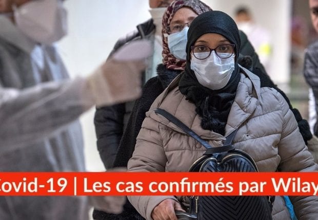 Bilan Coronavirus du 12 mai : Les cas confirmés par wilaya