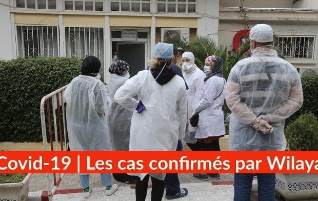 Bilan Coronavirus du 20 mai : Les cas confirmés par wilaya