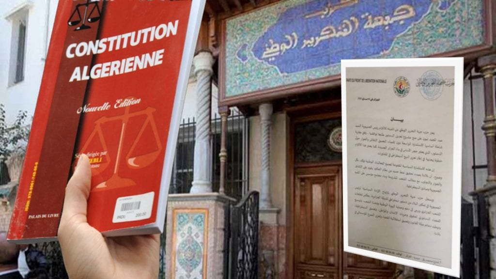 Le FLN salue l’aspect consensuel du projet de l’amendement de la constitution