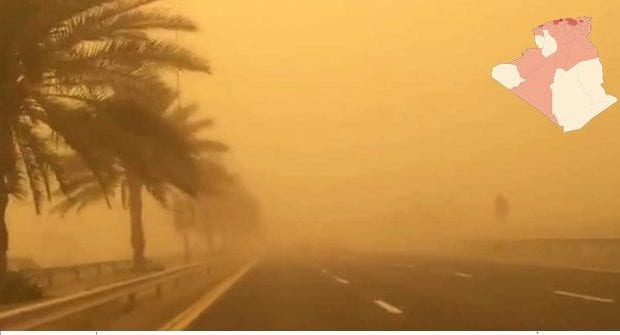 Météo en Algérie : tempête de sable dans plusieurs régions