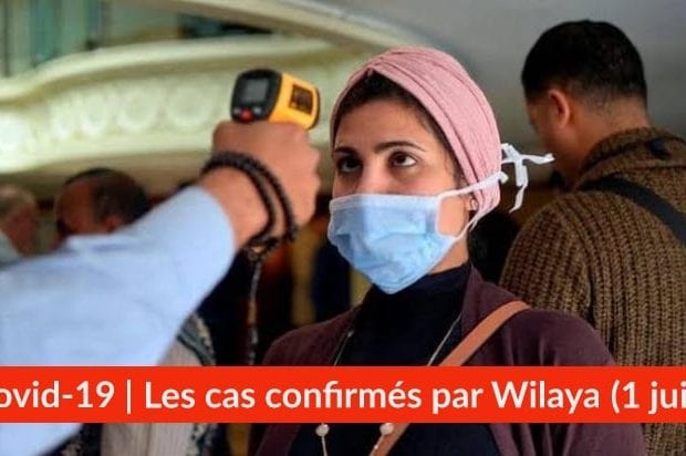 Bilan Coronavirus du 1 juin : Les cas confirmés par wilaya