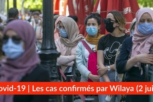 Bilan Coronavirus du 2 juin : Les cas confirmés par wilaya
