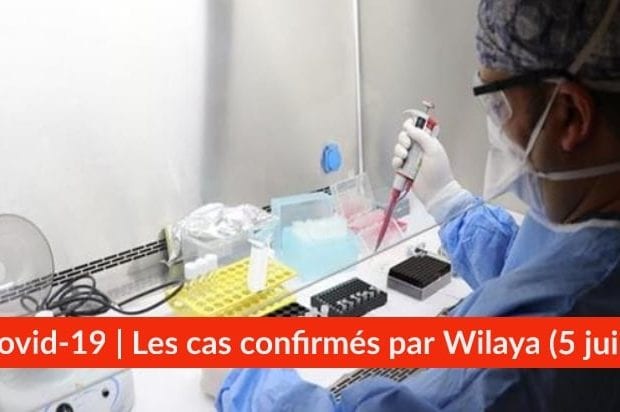 Bilan Coronavirus du 5 juin : Les cas confirmés par wilaya