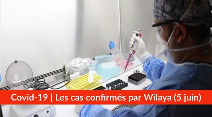 Bilan Coronavirus du 5 juin : Les cas confirmés par wilaya