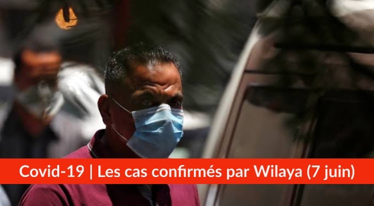 Bilan Coronavirus du 7 juin : Les cas confirmés par wilaya