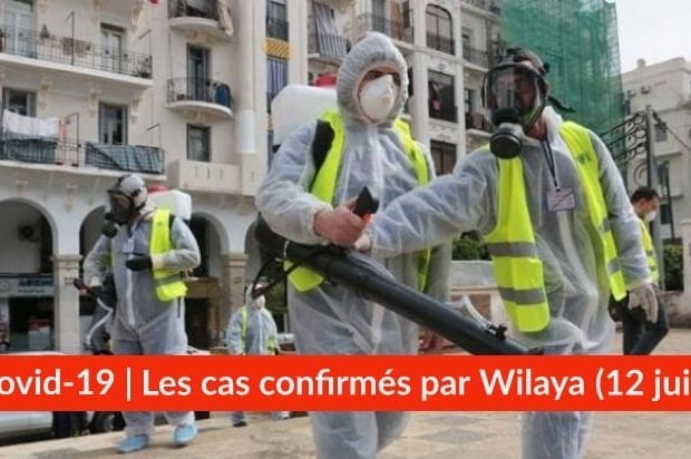Bilan Coronavirus du 12 juin : Les cas confirmés par wilaya