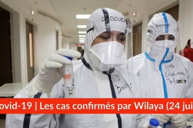 Bilan Coronavirus du 24 juin : Les cas confirmés par wilaya