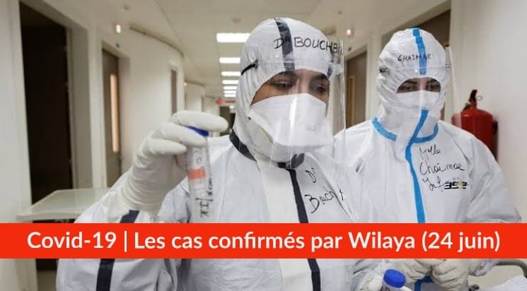 Bilan Coronavirus du 24 juin : Les cas confirmés par wilaya