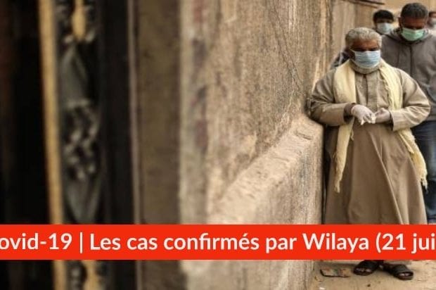 Bilan Coronavirus du 21 juin : Les cas confirmés par wilaya