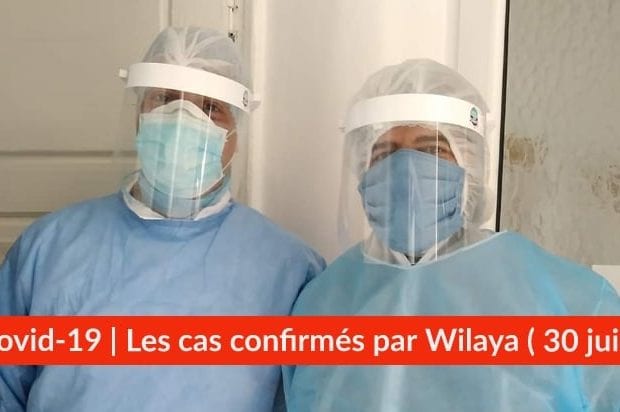 Bilan Coronavirus du 30 juin : Les cas confirmés par wilaya