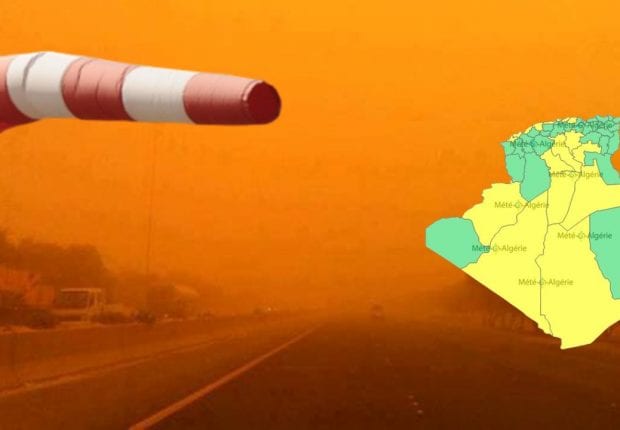 Alerte météo : Vents forts avec soulèvements de sable sur les wilayas du sud