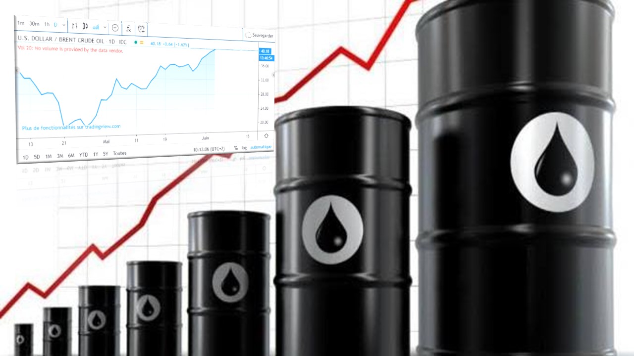 Pétrole : le Brent au-dessus de la barre des 40 dollars