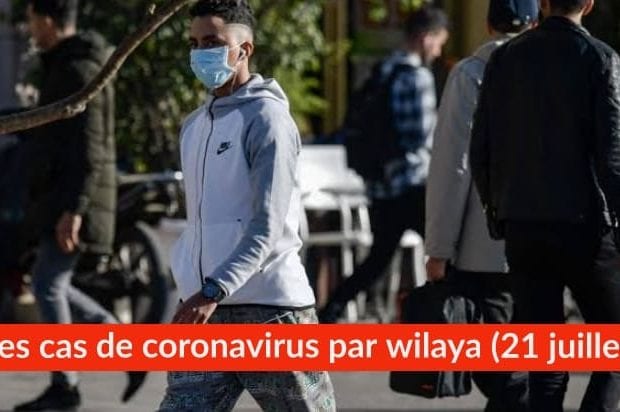 Bilan Coronavirus du 21 juillet : Les cas confirmés par wilaya