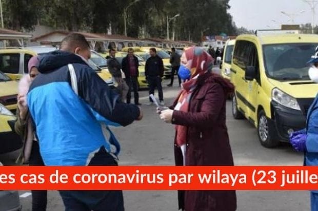 Bilan Coronavirus du 23 juillet : Les cas confirmés par wilaya