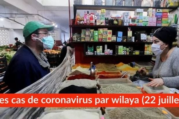 Bilan Coronavirus du 22 juillet : Les cas confirmés par wilaya